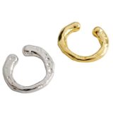 EARCUFF Huggie plata 925 minimalista irregular